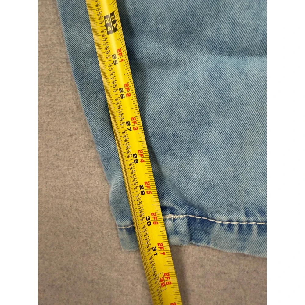 True Religion Baggy Y2K Cargo Jeans Light Wash Wide Leg Denim Mens 34x31